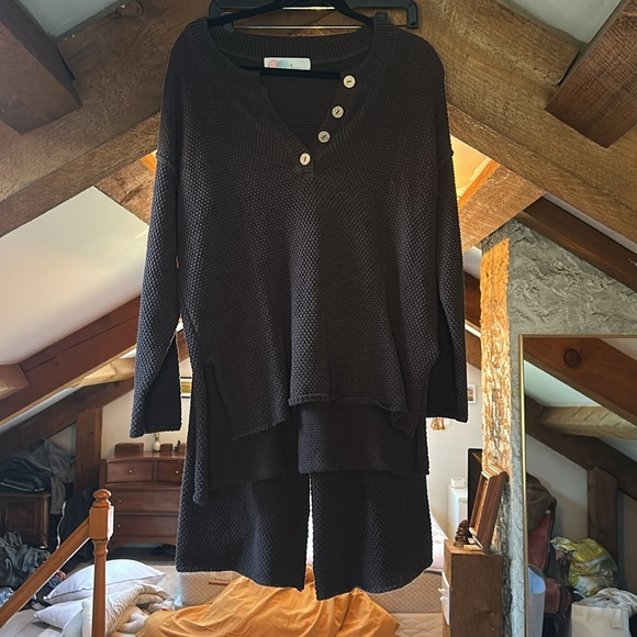 Free People Hailee Sweater Set in hot fudge - Picture 4 of 6